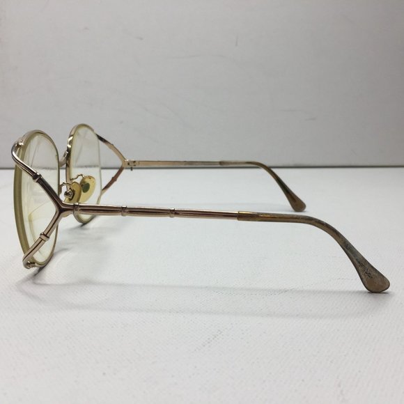 Vintage Womens Wilshire 140 Bifocal Reading Glasses Metal Gold Yellow 56 18 - Picture 3 of 9